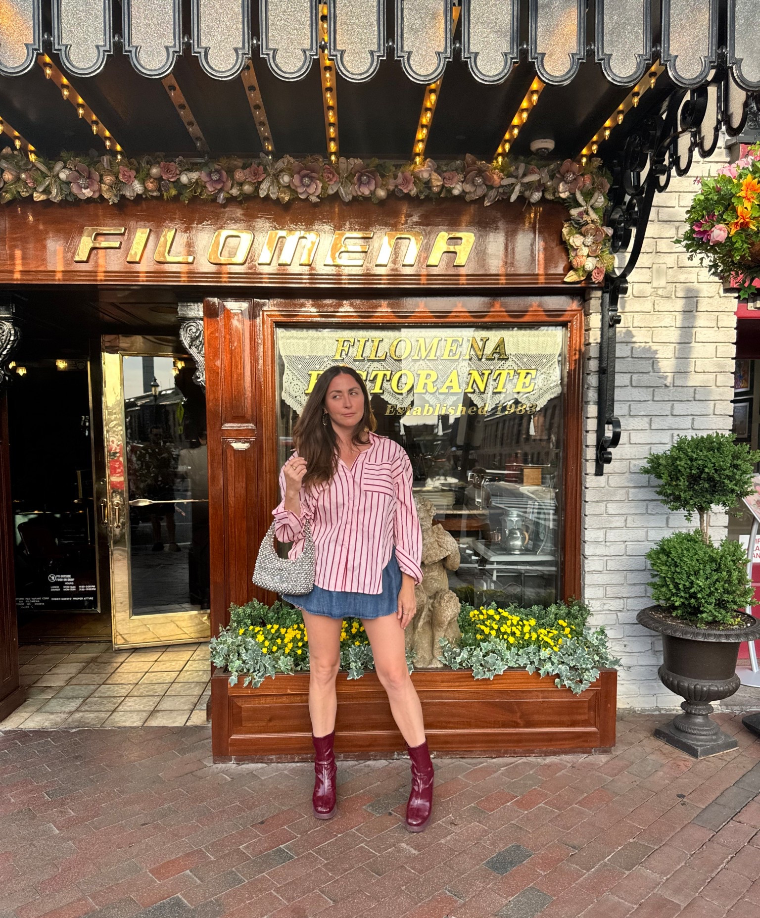 Filomena in Washington DC, literally the best Italian food. #datenightoutfit #springootd #cuteandcasual