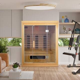 Harmony 3-Person Indoor Infrared Sauna with 6-Heaters Chroma Therapy and Bluetooth Speakers | The Home Depot