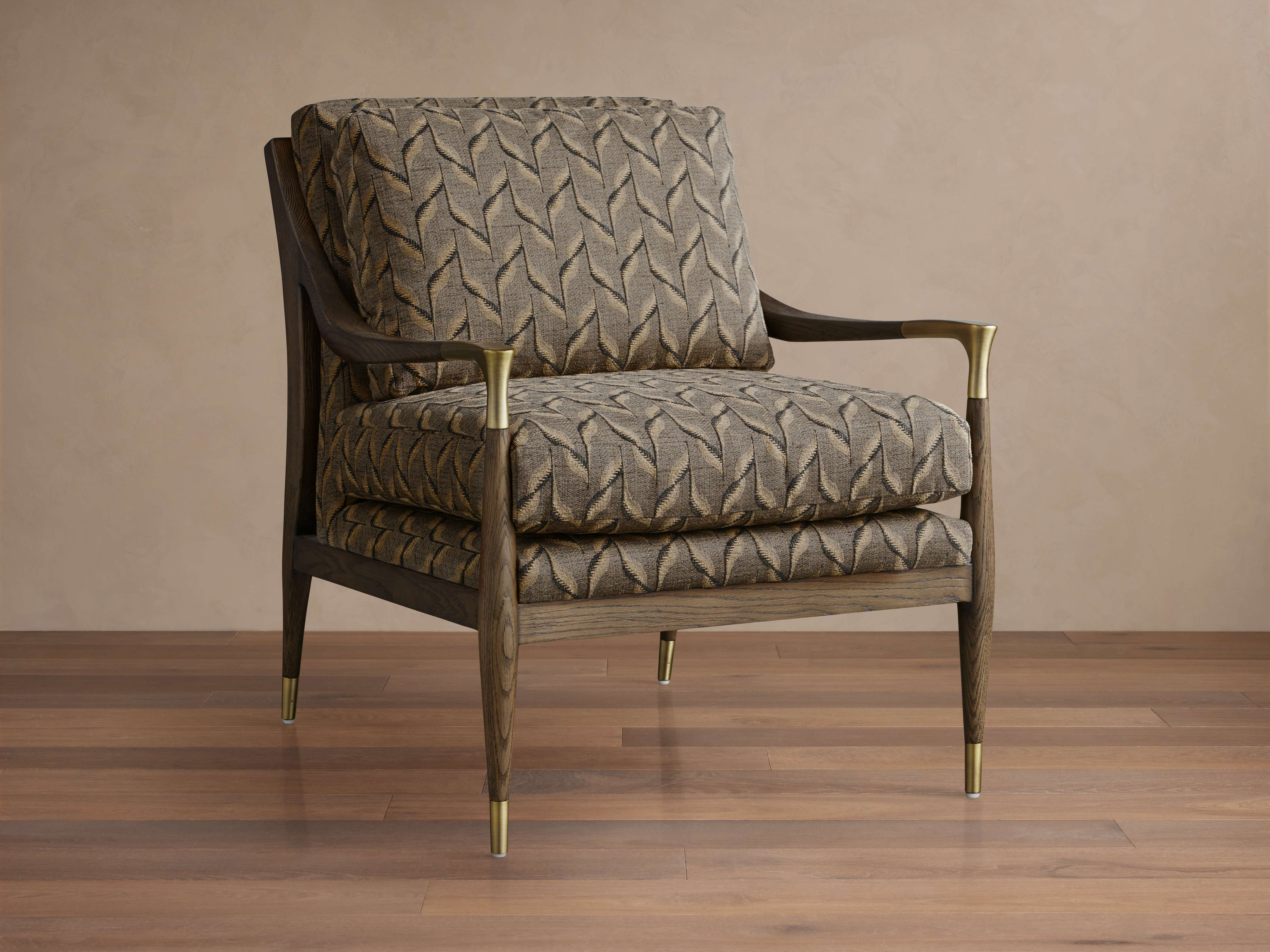 Fisher Upholstered 29""W Chair in Matte Mink | Arhaus