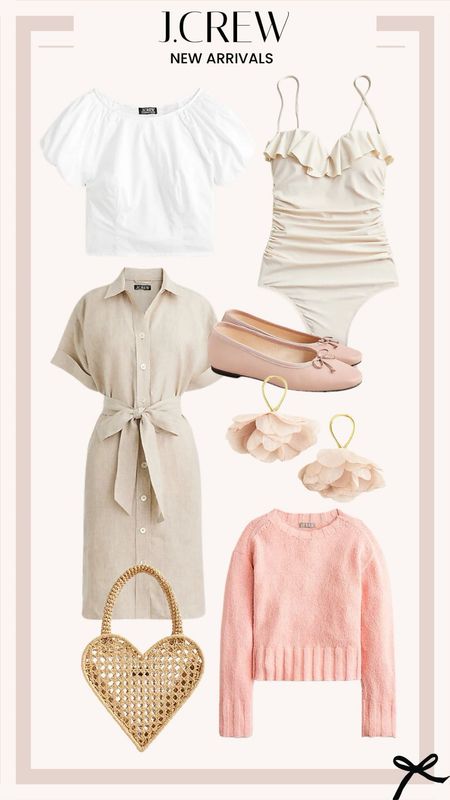 J. Crew new arrivals! I love this ruffle detail swimsuit and tie front dress for a spring workwear option. 

#LTKstyletip #LTKbeauty #LTKSeasonal