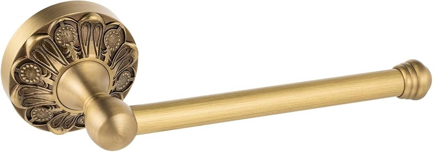 Antique Brass Toilet Paper Holder, Bathroom Tissue Roll Holder Wall Mount, Vintage Gold Decorativ... | Amazon (US)