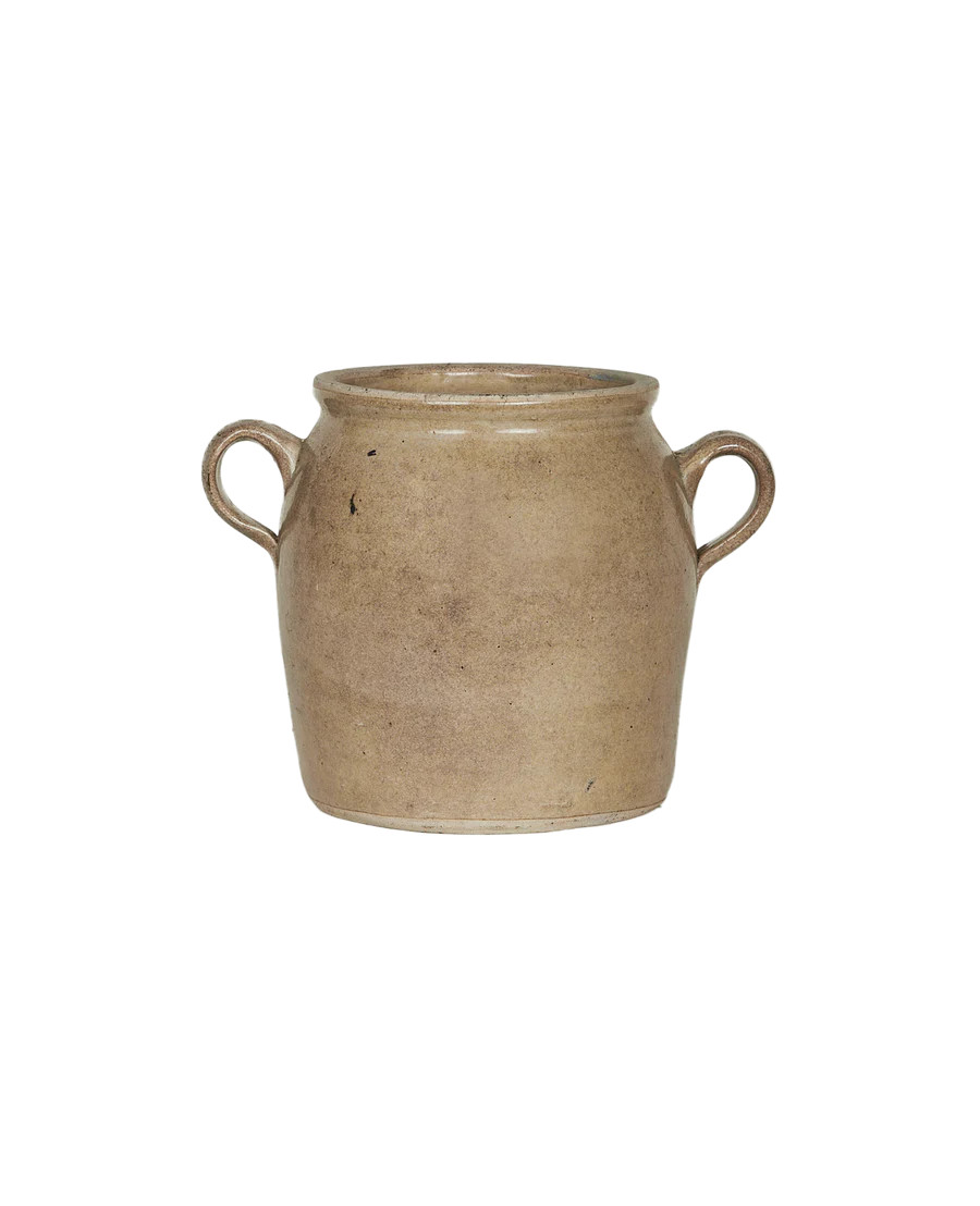Olive Ateliers Antique French Confit Jar - Loop Handle - Pots, Pottery, and Planters | Olive Ateliers