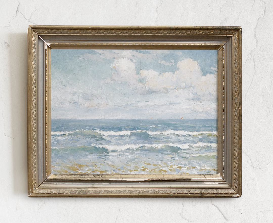 Seascape Painting, Sailboats Print, Ocean Painting, Vintage Landscape # 207 | Etsy (US)