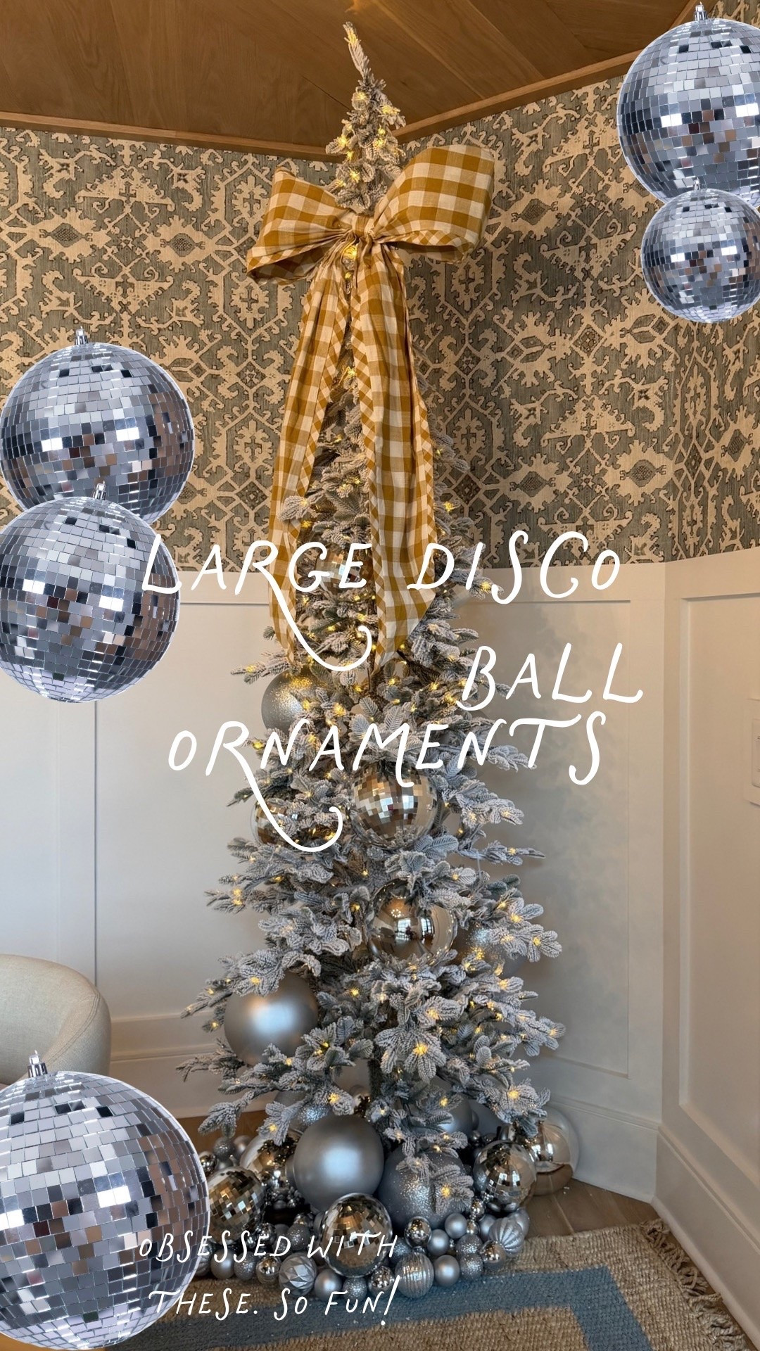Christmas decor doesn’t have to be traditional! 🪩🎄 These oversized disco ball ornaments are SO fun and instantly make a Christmas tree feel extra special. Love them mixed with a flocked tree, oversized gingham bow, and metallic ornaments for a playful holiday look!

#LTKHoliday #ChristmasTreeDecor #DiscoBallDecor #ChristmasOrnaments #HolidayDecor #ChristmasDecorIdeas #ChristmasTreeInspo #HolidayHome

#LTKHome #LTKSeasonal #LTKHome #LTKSeasonal #LTKmomlife