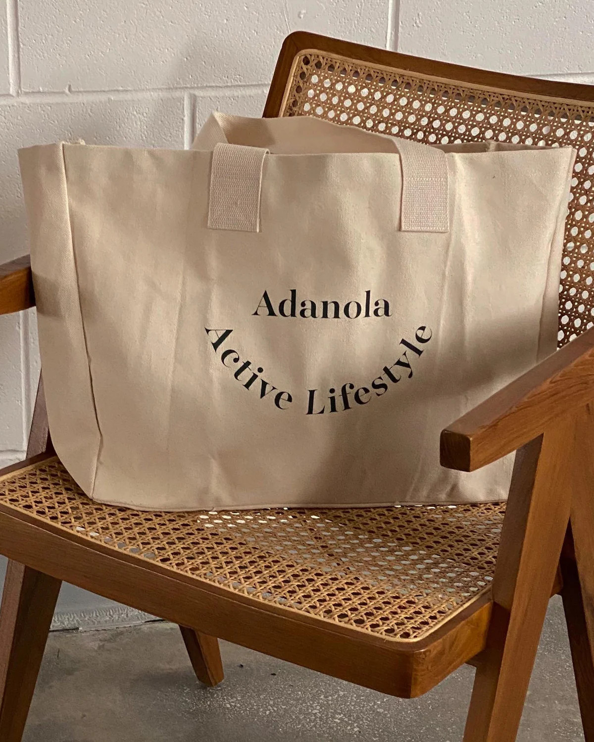 Active Lifestyle Tote Bag - Cream/Black | Adanola UK