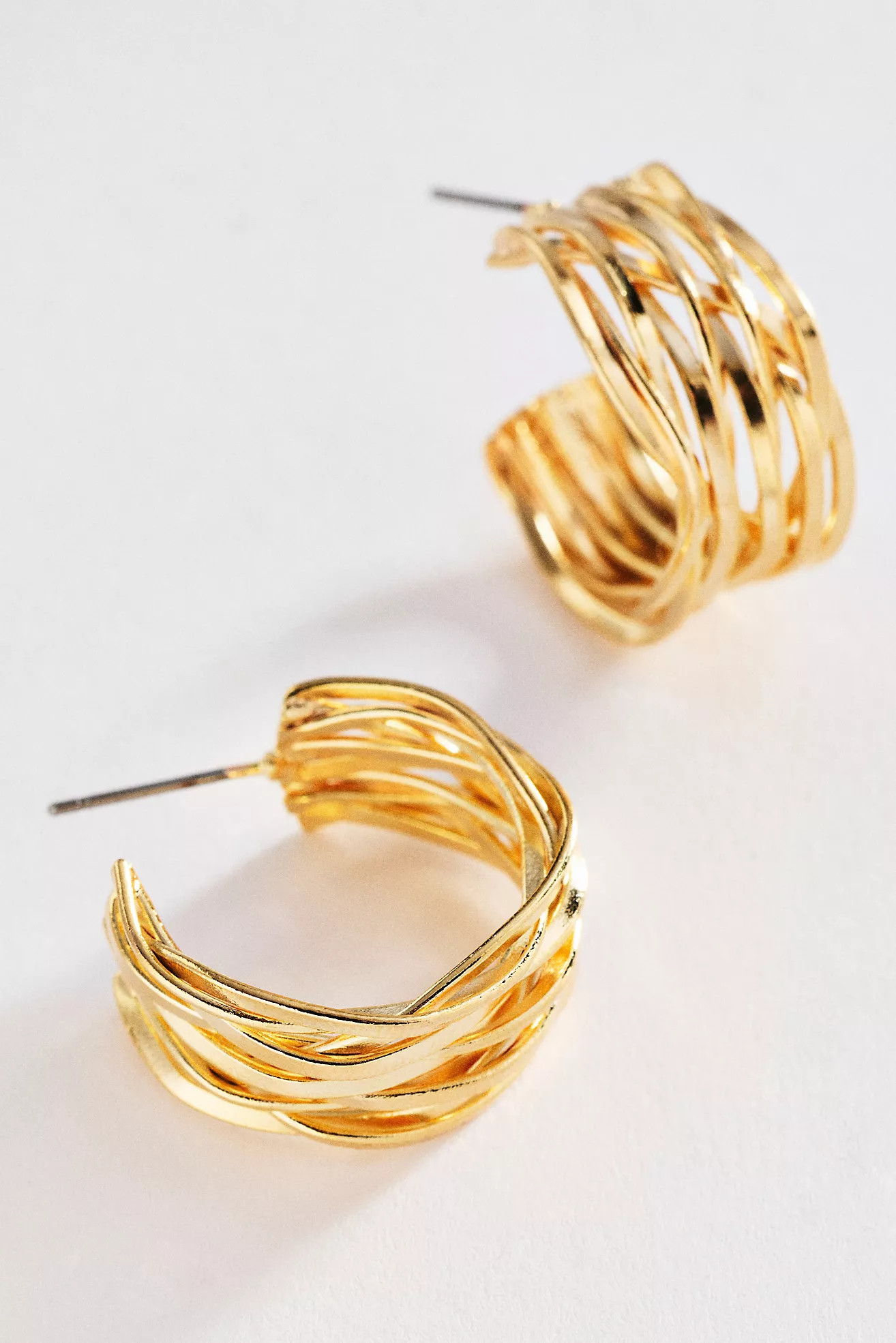 Textured Metal Hoop Earrings | Anthropologie (US)
