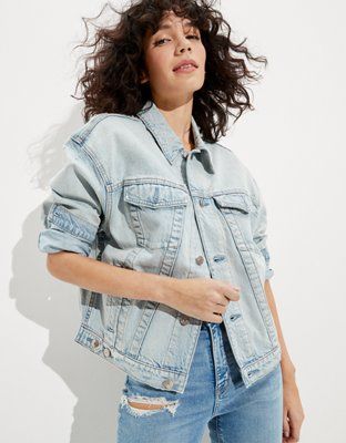 AE '90s Boyfriend Oversized Denim Jacket | American Eagle Outfitters (US & CA)