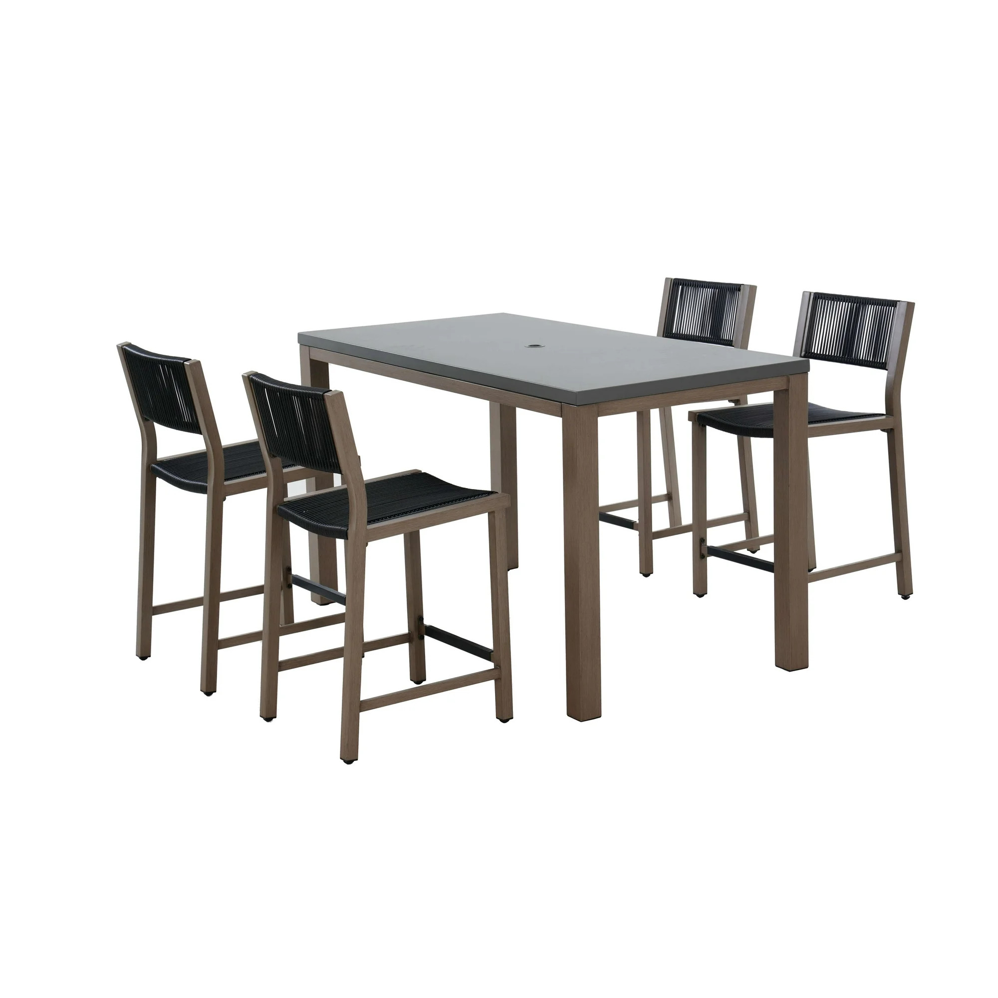 Better Homes & Gardens Tarren 5-Piece High Dining Set, Black | Walmart (US)