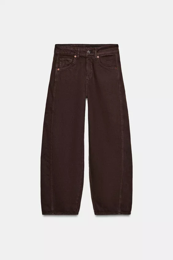 Z1975 MID-RISE BARREL ANKLE JEANS | Zara Canada