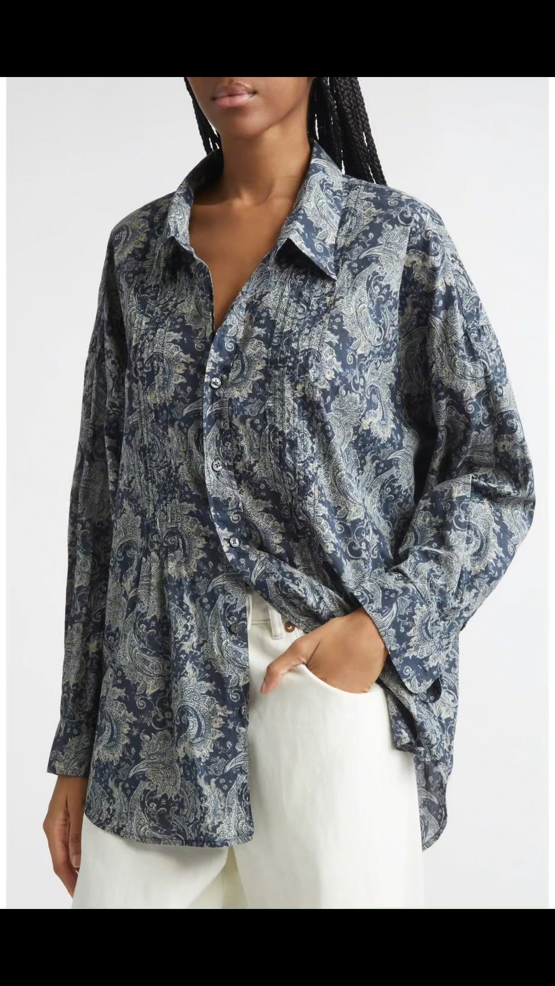 Drop Neck Pintuck Paisley Print Button-Up Shirt

#LTKU #LTKPlusSize #LTKBeauty