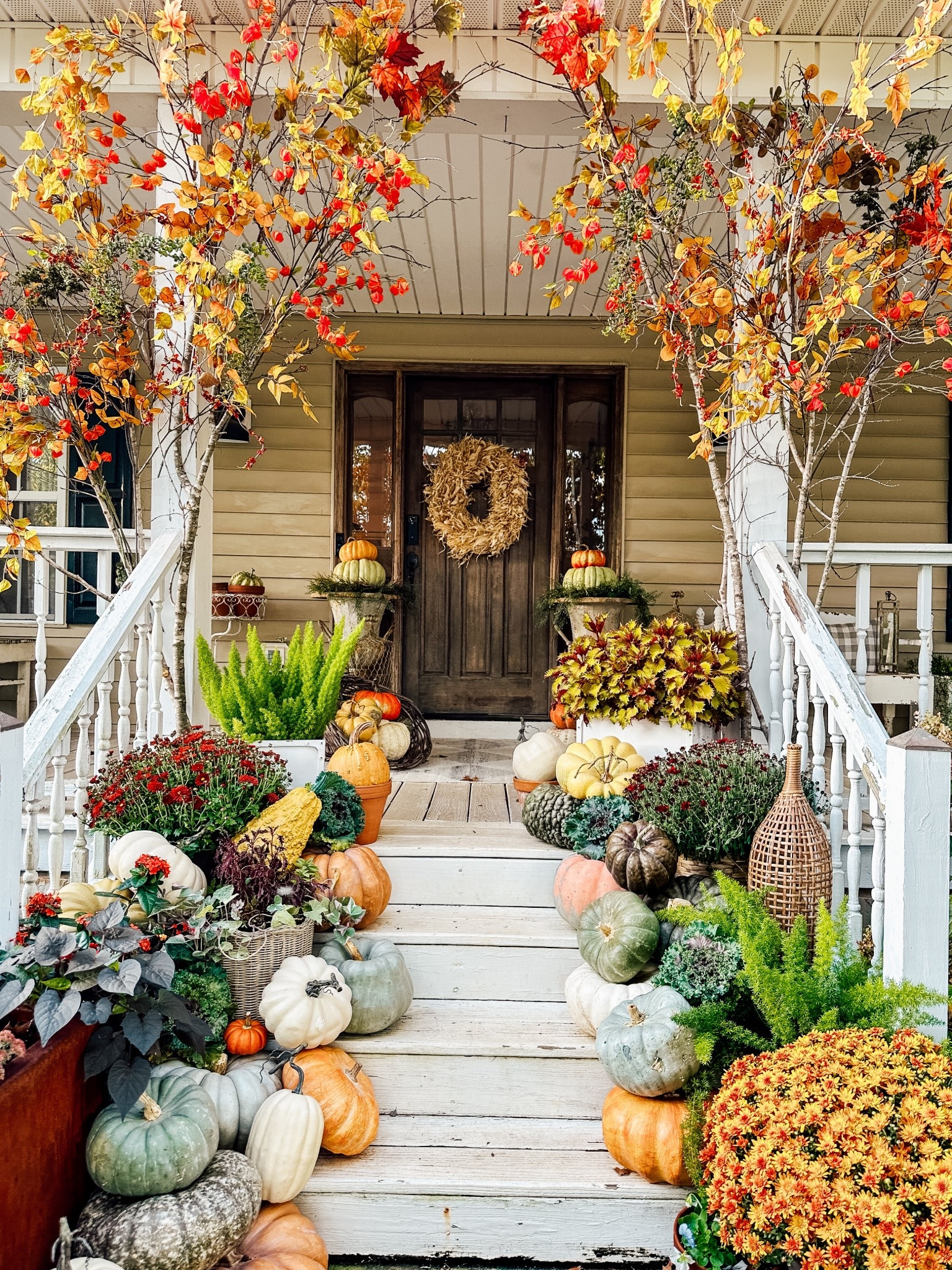 Cottage farmhouse fall porch 

#LTKHalloween #LTKSeasonal #LTKHome