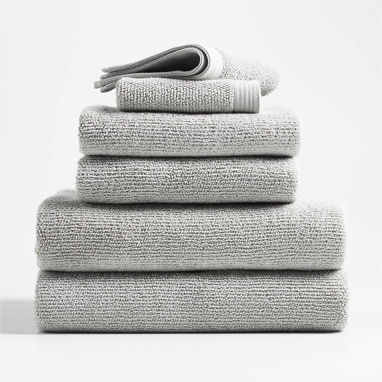 Ash Antimicrobial Organic Cotton Bath Towel + Reviews | Crate & Barrel | Crate & Barrel