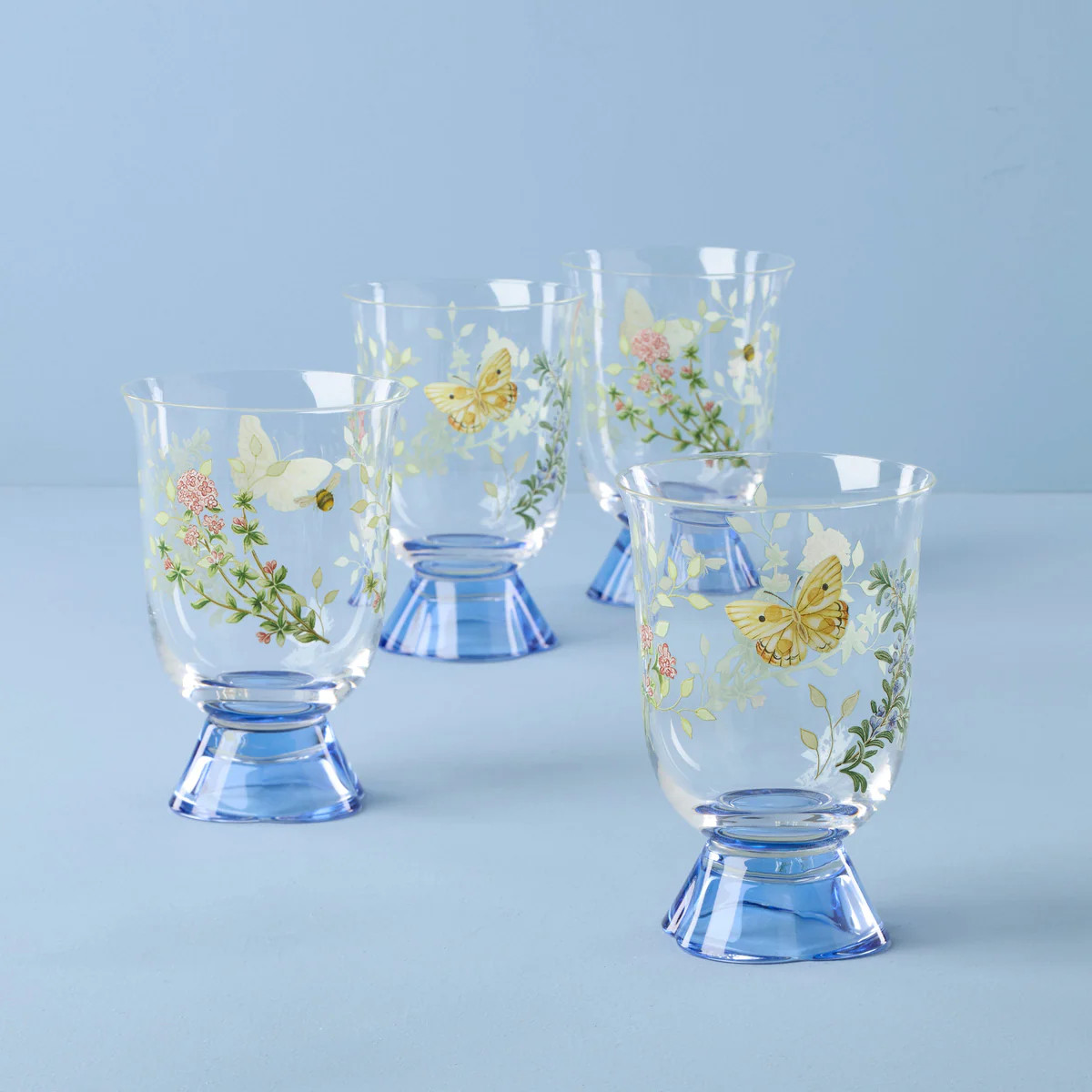 Butterfly Meadow Herbs Short Tumblers - Set Of 4 | Lenox