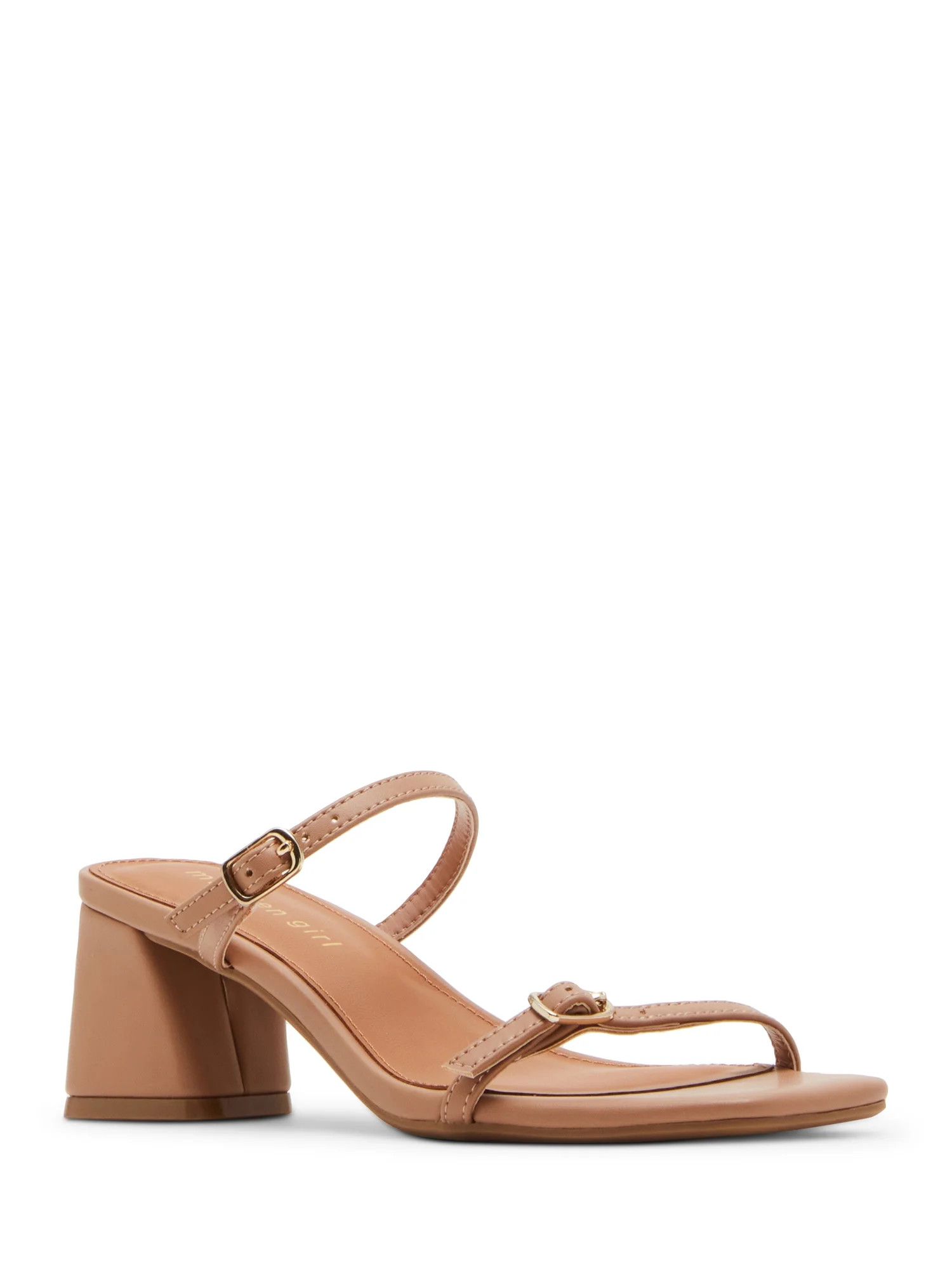 Madden Girl Women's Bettyy Two Strap Block Heel Sandal - Walmart.com | Walmart (US)
