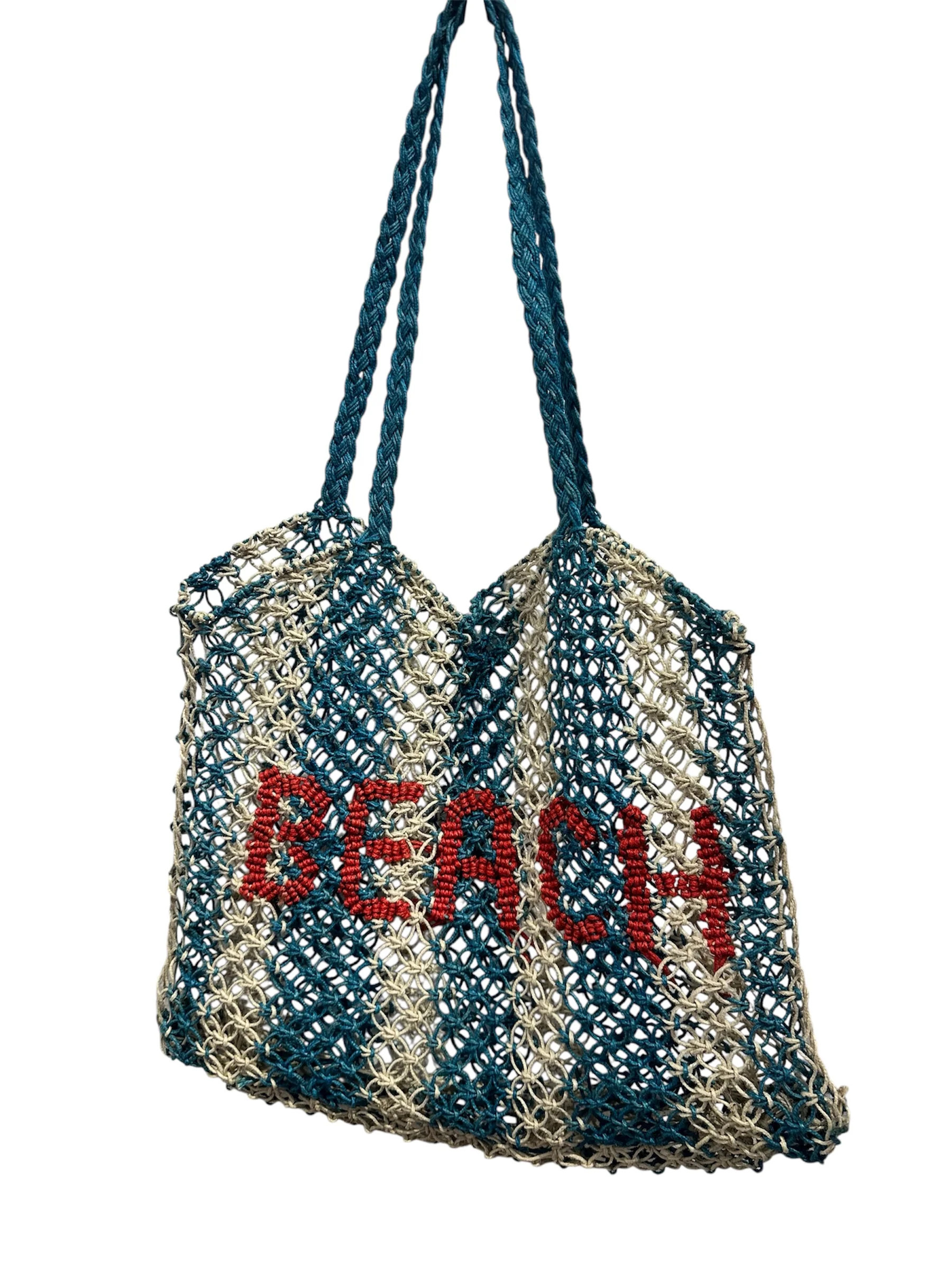 St Jean Jute Beach Tote "Beach | Mer St. Barth