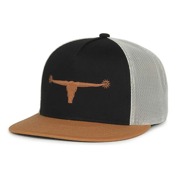 Men's Rural Cloth Bull Spurs Icon Snapback Hat One Size Black/Tan | Scheels