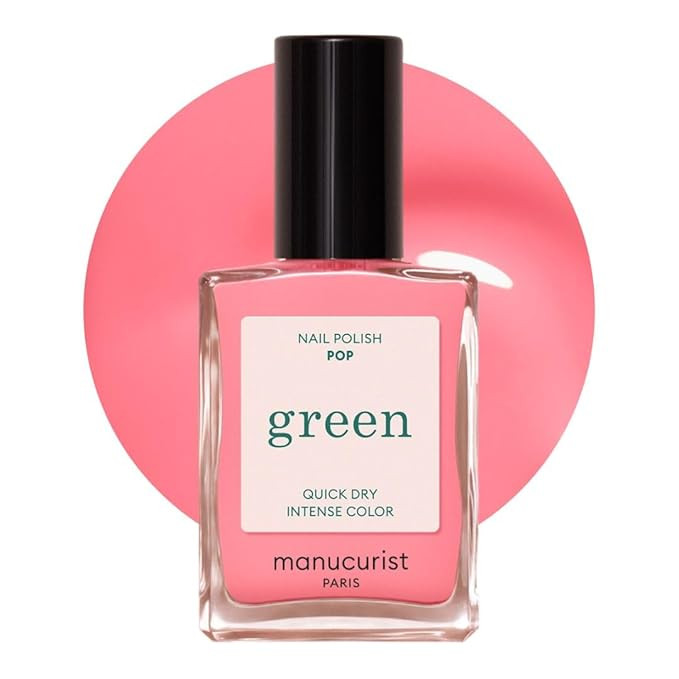 Manucurist Green Quick Dry Nail Polish Pop - Pink Pastel - Natural Classic 9-Free, Plant-Based an... | Amazon (US)