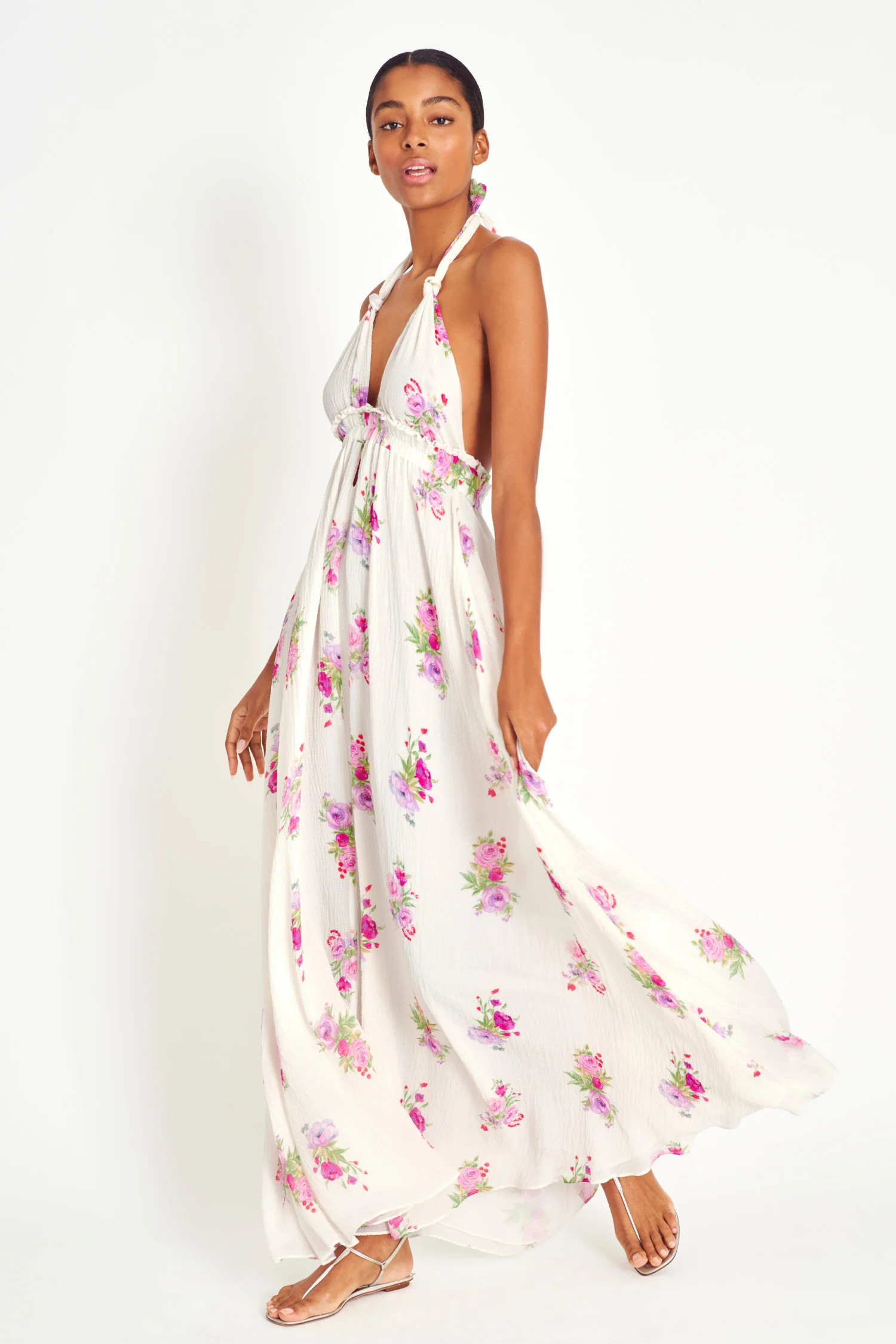 Love Maxi Halter Dress | LOVESHACKFANCY