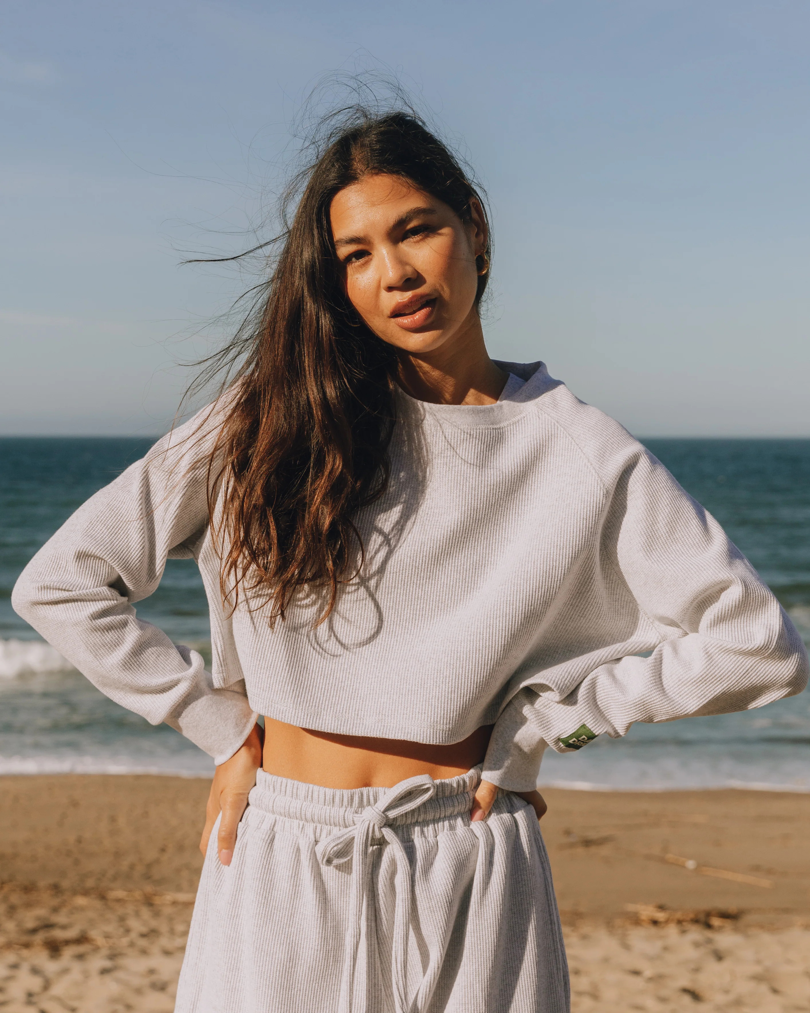 Cropped Thermal - Light Grey | Daily Drills