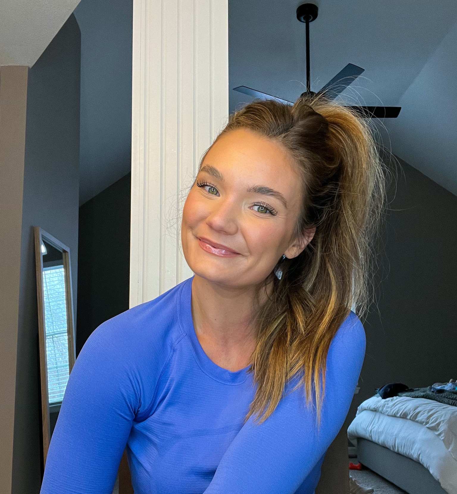 1. Prep w/ elemis 
2. Dibs stick, 1.5
3. Patrick Ta
4. Concealer, coconut flakes
5. L’Oréal true match
6. dior, rosy glow
7. elf brow lift
8. L’Oréal telescopic 
9. Dibs liner
10. Fenty, fussy
11. Setting spray