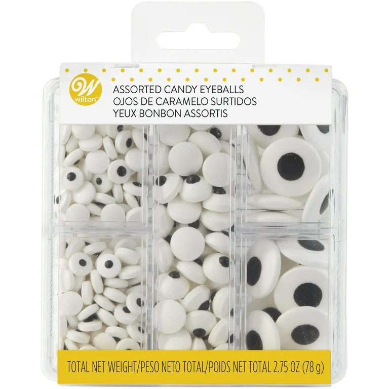 Wilton Edible Black and White Candy Eyeball Sprinkles, 2.75 oz. | Walmart (US)