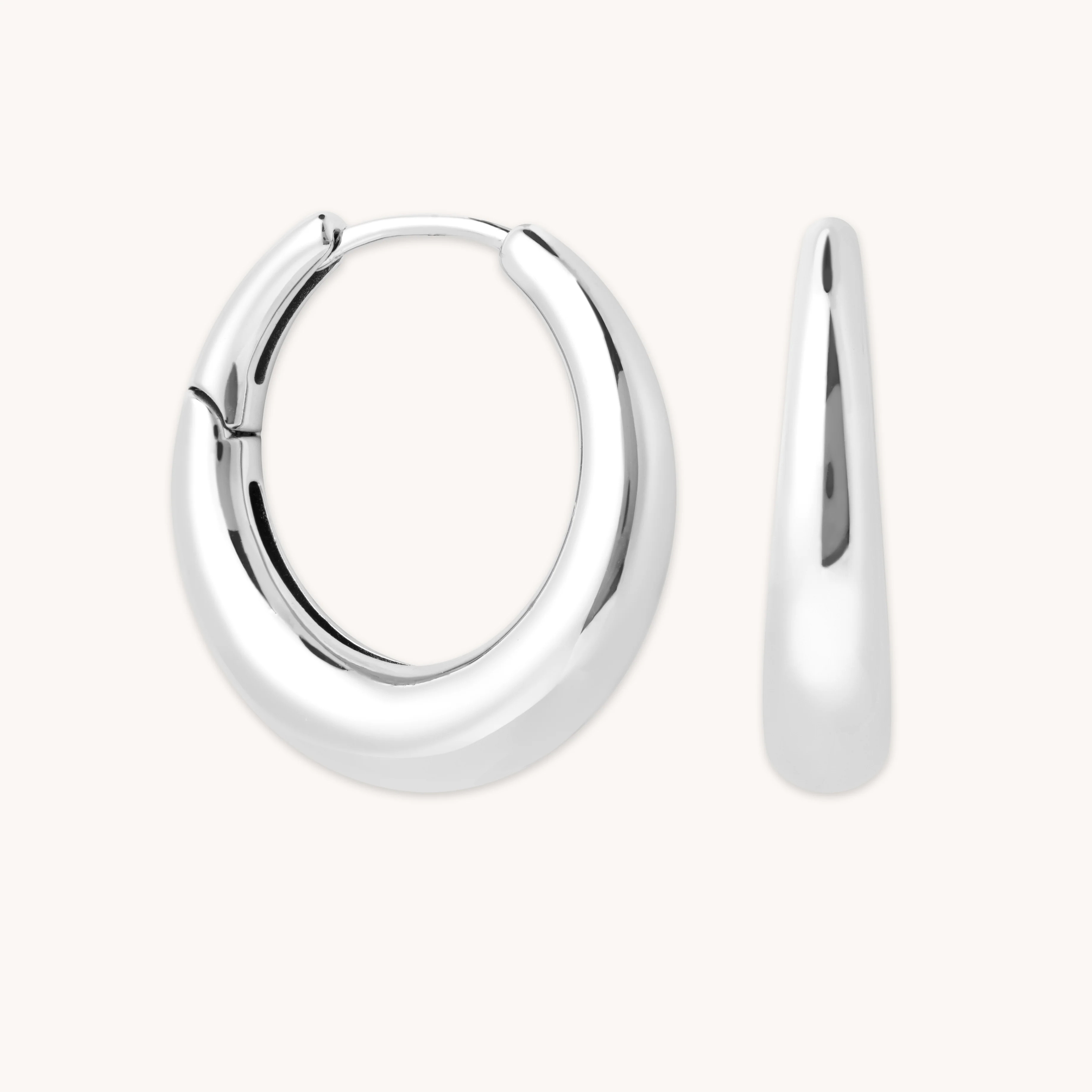 Dome Hoops in Silver | Astrid & Miyu UK