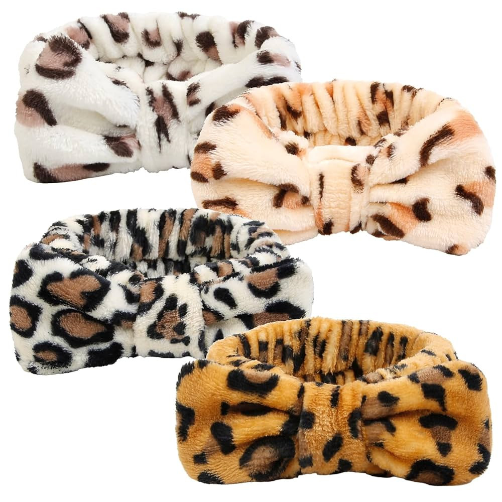 Spa Headband for Women Washing Face Girls Skincare Headbands Makeup Cheetah Print Leopard Face Wa... | Amazon (US)