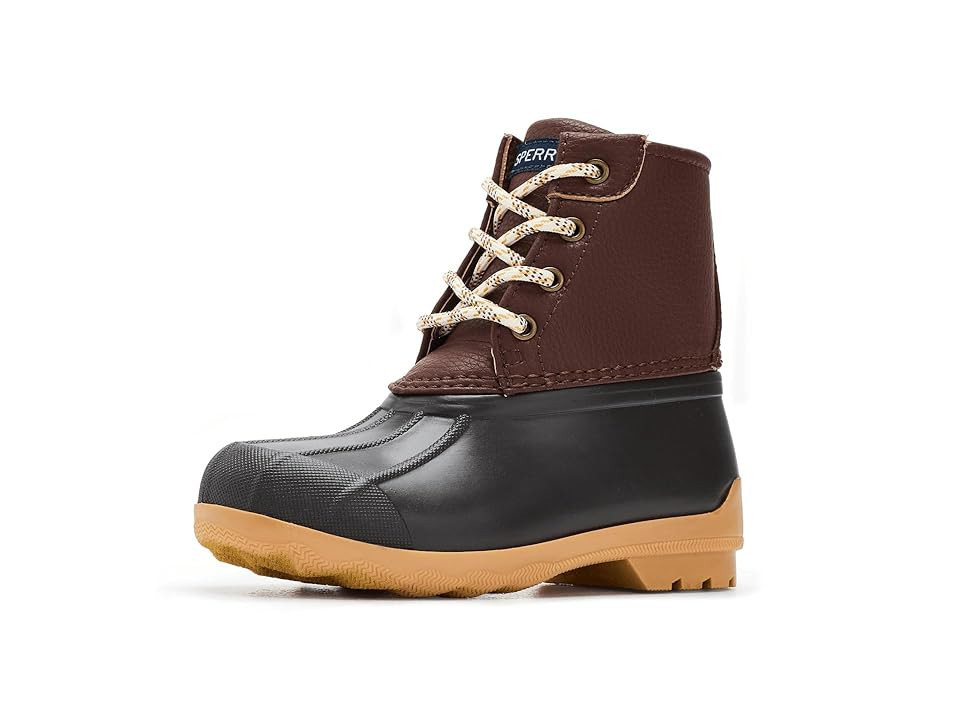 Sperry Kids Port Boot (Little Kid/Big Kid) Girl's Shoes Chocolate Torte/Cappuccino : 13 Little Kid M, Rubber | Zappos