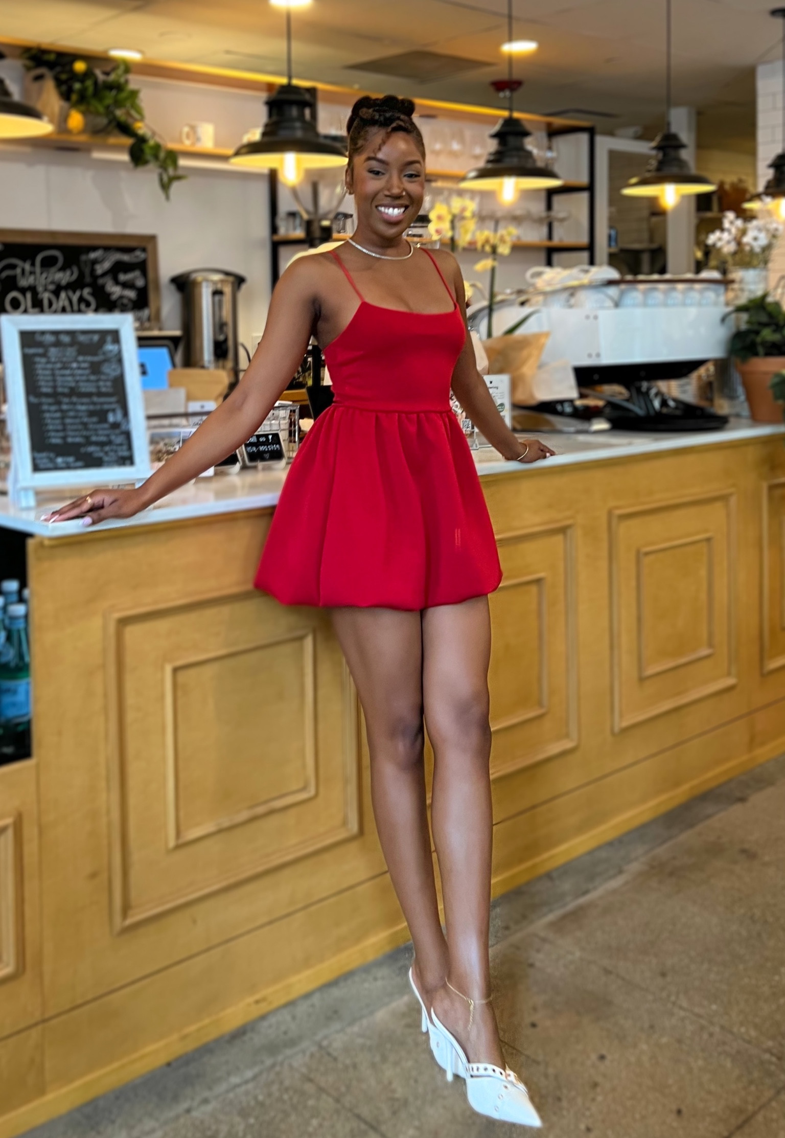 baddie red dress Vestido Midi She's A Baddie Latex - Rojo