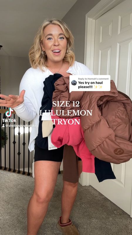 Midsize lululemon haul. Scubas (funnel neck & hoodie) in a size xl/xxl, align leggings (ribbed and standard) size 12 25” inch length, and puffer vest size 14.

colors: java, vintage rose, heathered natural ivory, roasted brown, trench, storm teal, deep luxe, and true navy. 

#LTKmidsize #LTKfitness #LTKSeasonal
