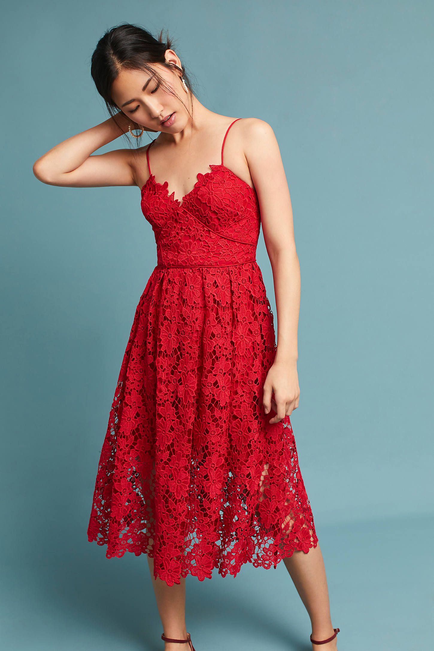 Scarlet Lace Dress | Anthropologie (US)