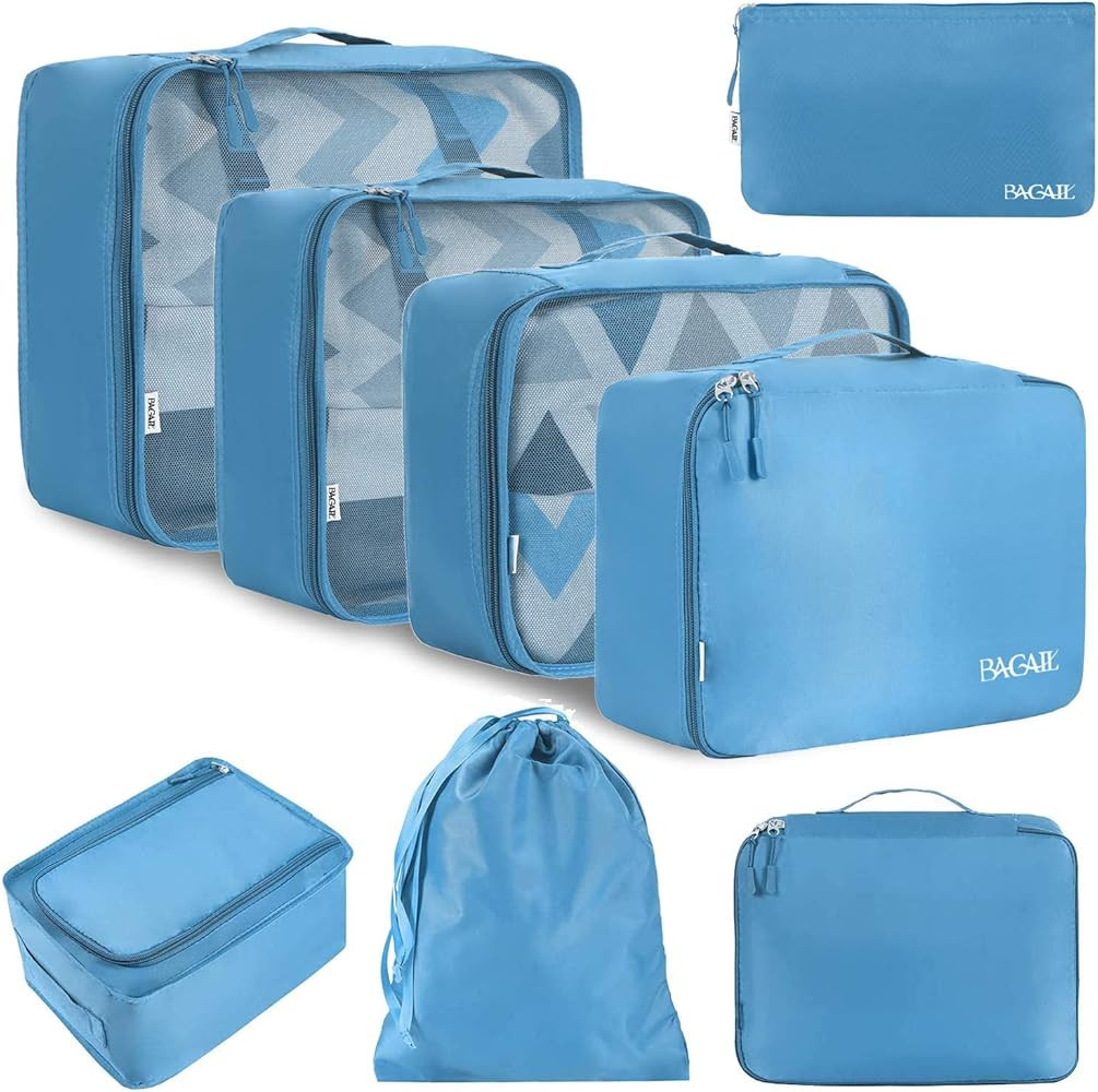 BAGAIL 8 Set Packing Cubes Luggage Packing Organizers for Travel Accessories | Amazon (US)