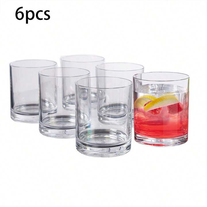 6pcs Glass Milk Mugs, Transparent Glass Drinking Cups, Household Glassware, Wine Bar Whiskey Glas... | SHEIN