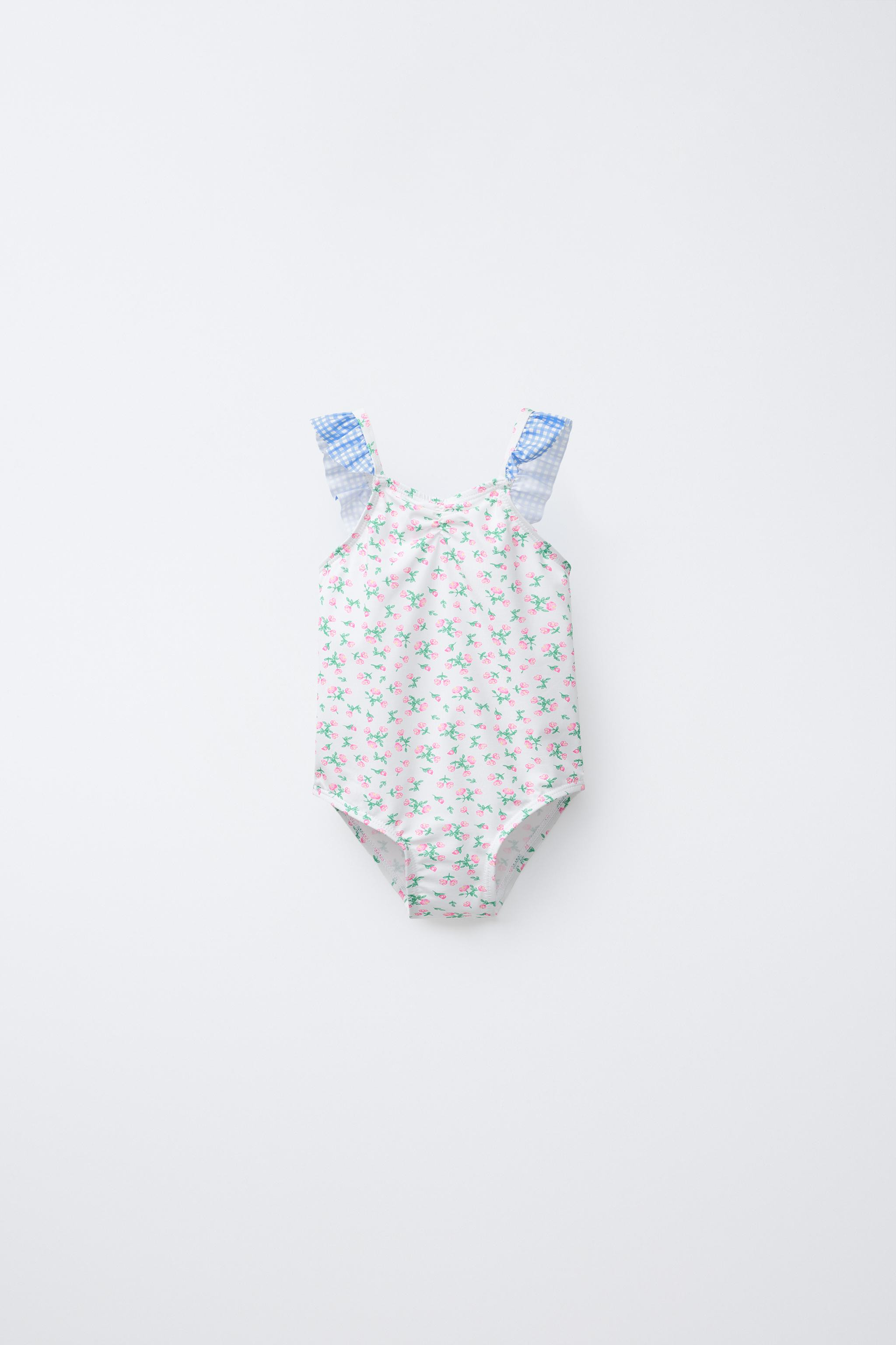 2-6 YEARS/GINGHAM FLORAL SWIMSUIT | Zara US