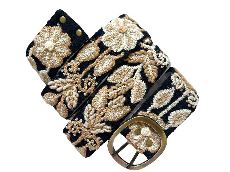 Embroidered Belt, Peruvian Embroidered Belt, Wool Belt, Flower Belt, Bohemian Belt, Floral Ethnic... | Etsy (US)