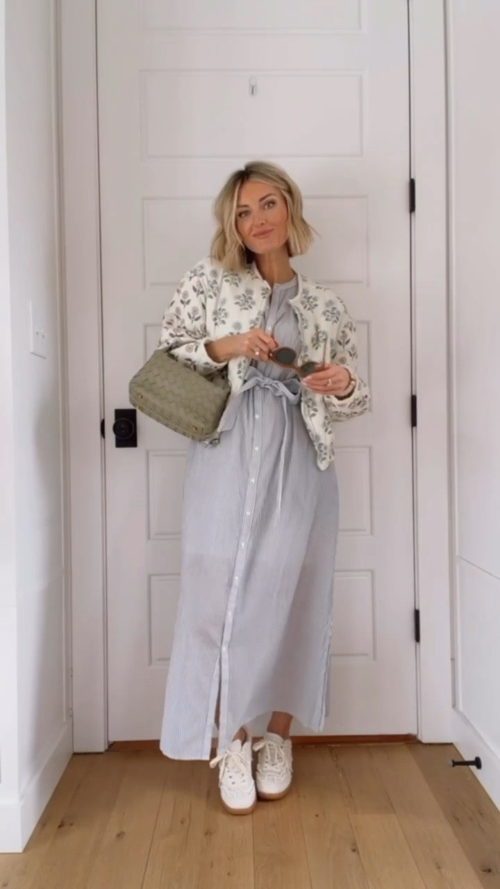 One of my favorite things to do is mix prints! I think these prints look so well together with the coordinating blues! Such a cute spring look! Wearing XS!

Loverly Grey, Target, spring jacket, quilted jacket, floral jacket, striped dress, spring outfit inspo, ballet flats 

#LTKSeasonal