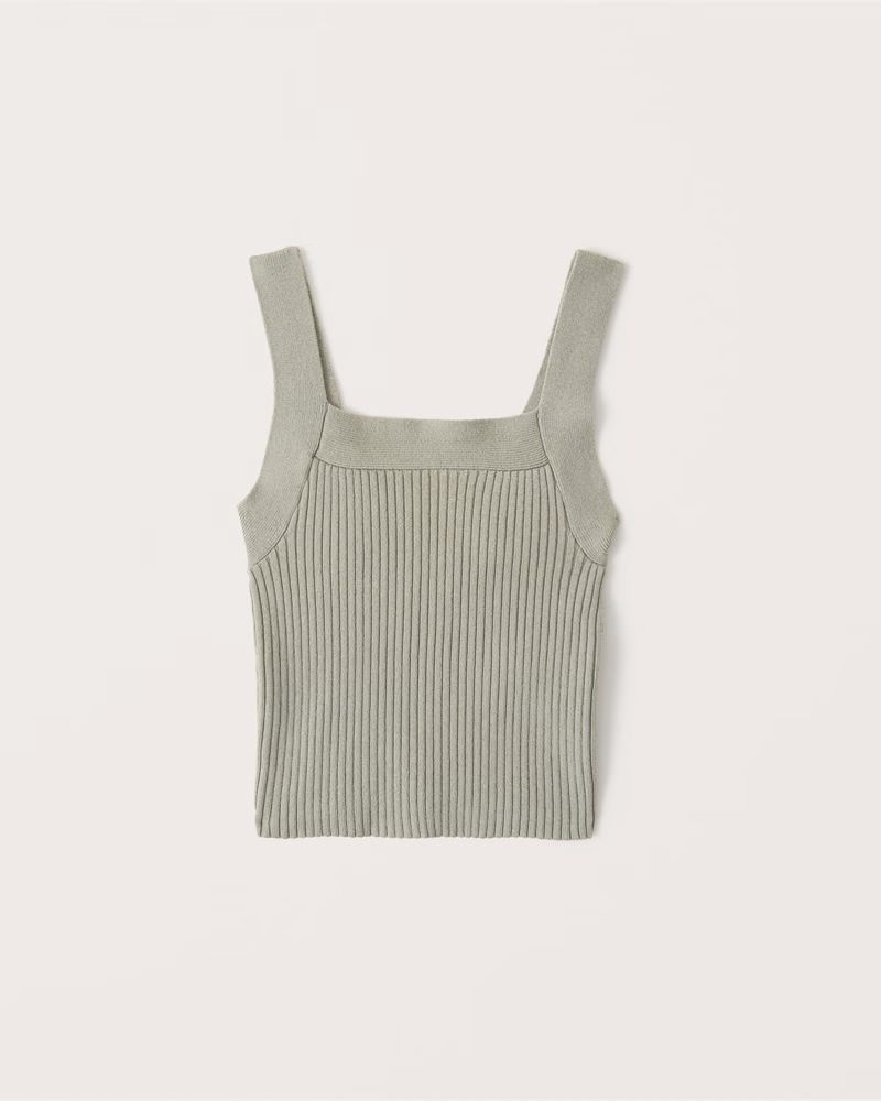 Ribbed Squareneck Sweater Tank | Abercrombie & Fitch (US)