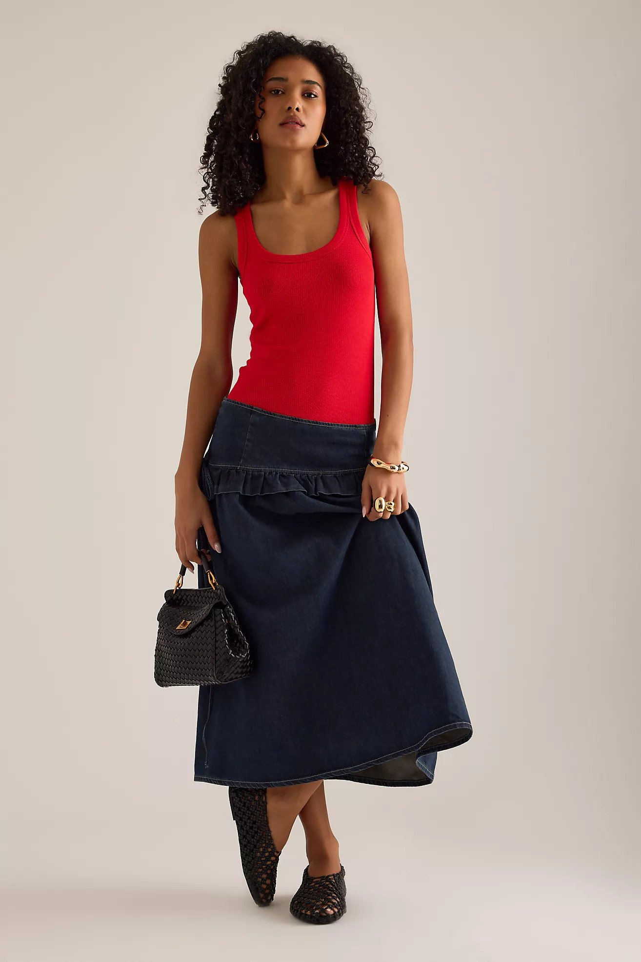 By Anthropologie Ribbed Scoop Tank Top | Anthropologie (UK)