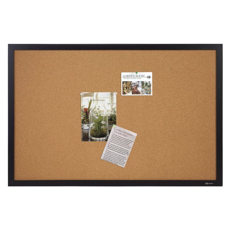 Quartet Cork Bulletin Board, 24" x 36", Black Frame (23006WM) | Walmart (US)