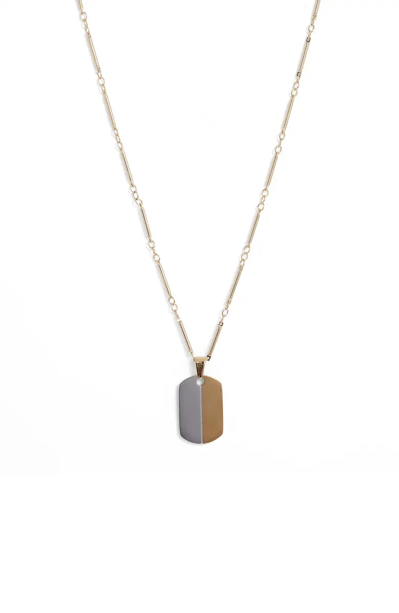 Split Dog Tag Pendant Necklace | Nordstrom