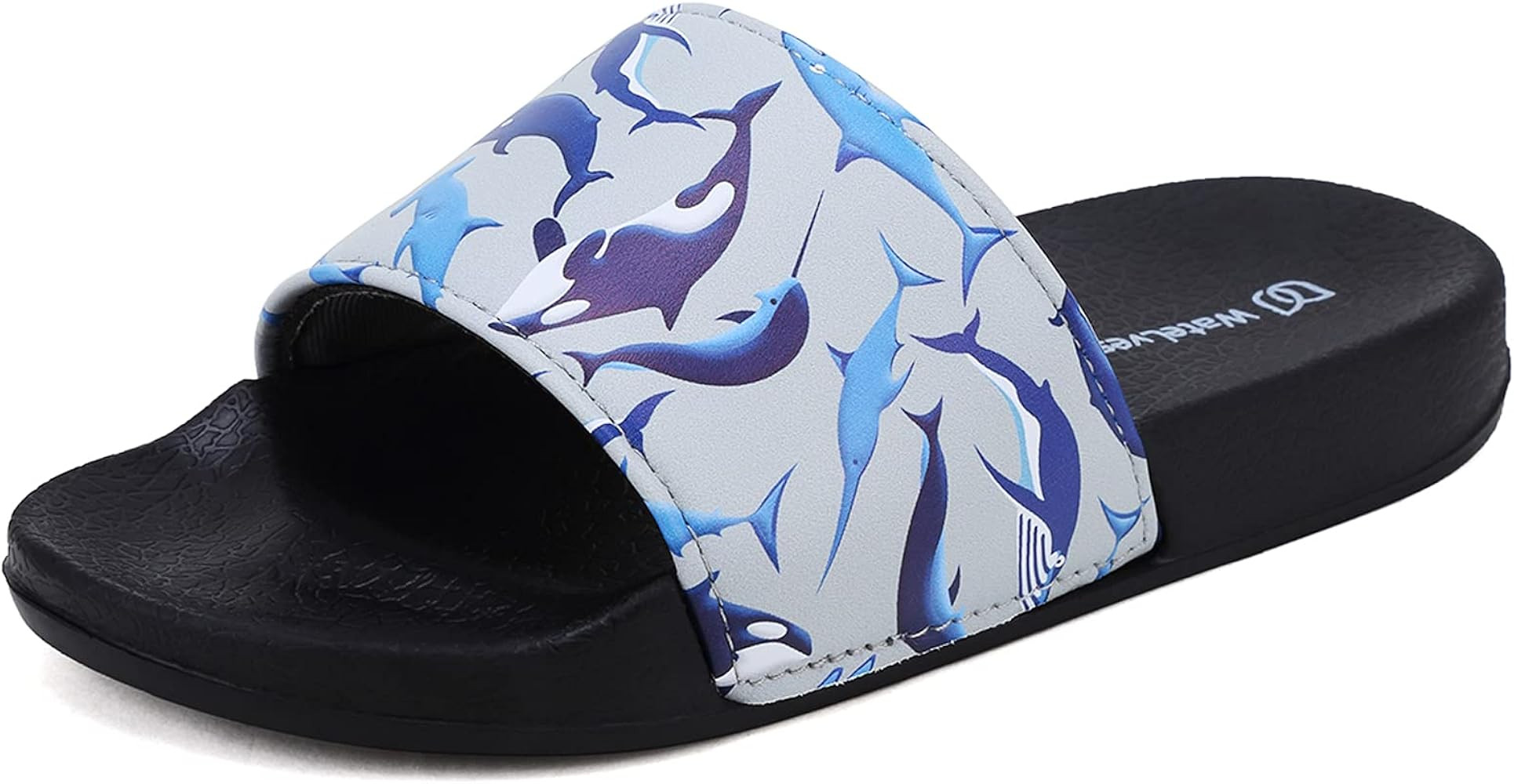 WateLves Girls & Boys Slide Sandals Kids Summer Slippers Slip On for Outdoor Beach Pool Shower (Litt | Amazon (US)