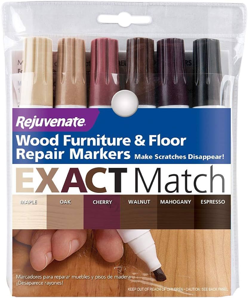 Rejuvenate New Improved Colors Wood Furniture & Floor Repair Markers Make Scratches Disappear in ... | Amazon (US)