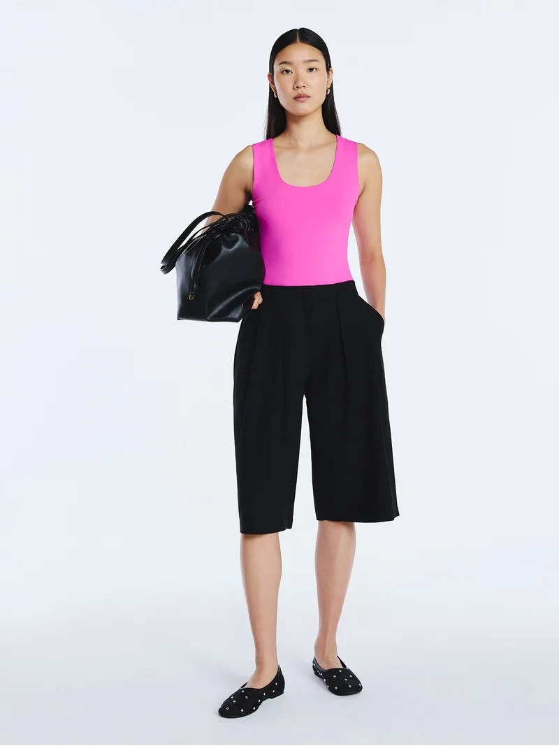 Scoop Women's Sleeveless Scoop Neck Contour Top, Sizes XS-XXL | Walmart (US)