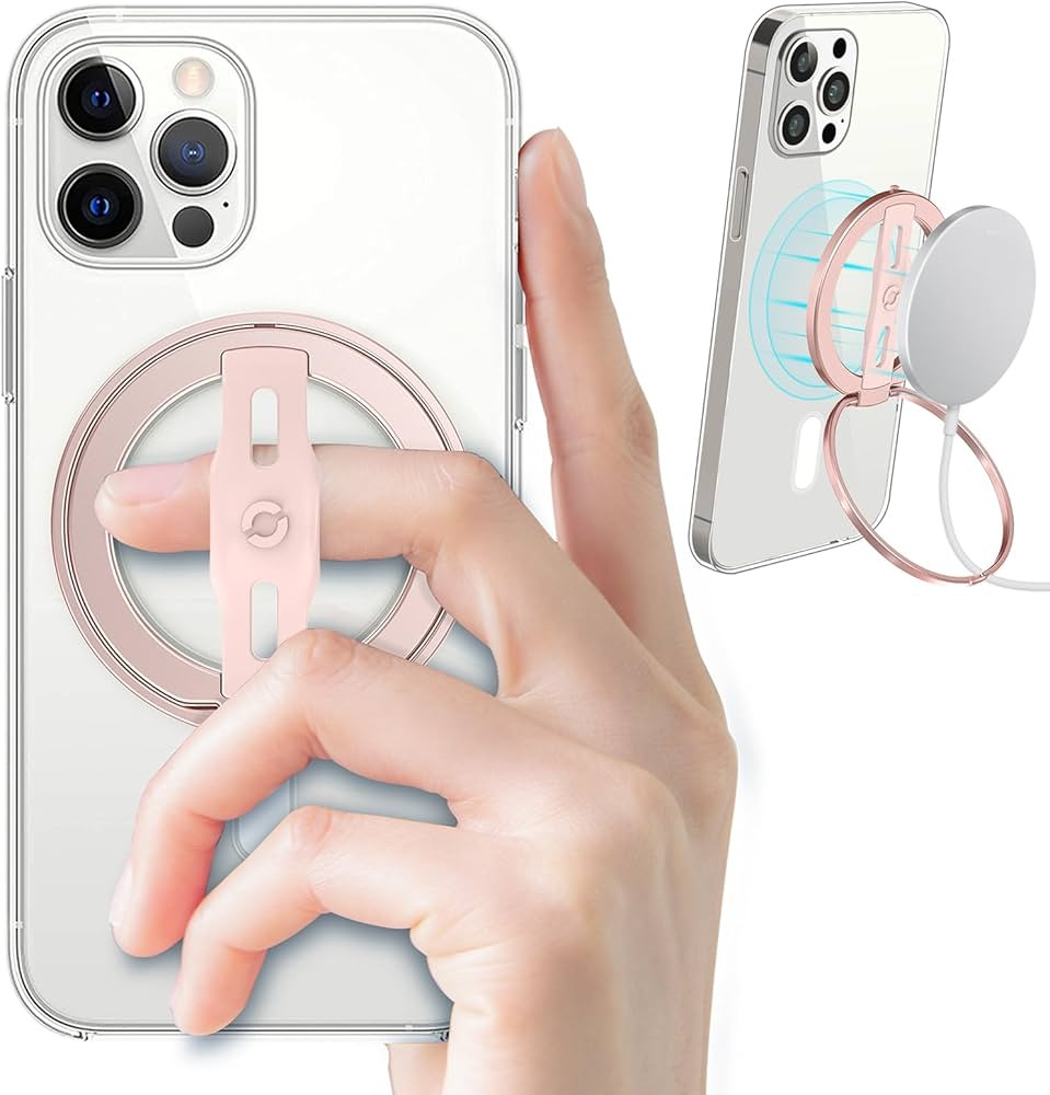 EWA MagOne 2nd Gen [Compatible with MagSafe] Phone Grip Stand with Replaceable Silicone Finger St... | Amazon (US)