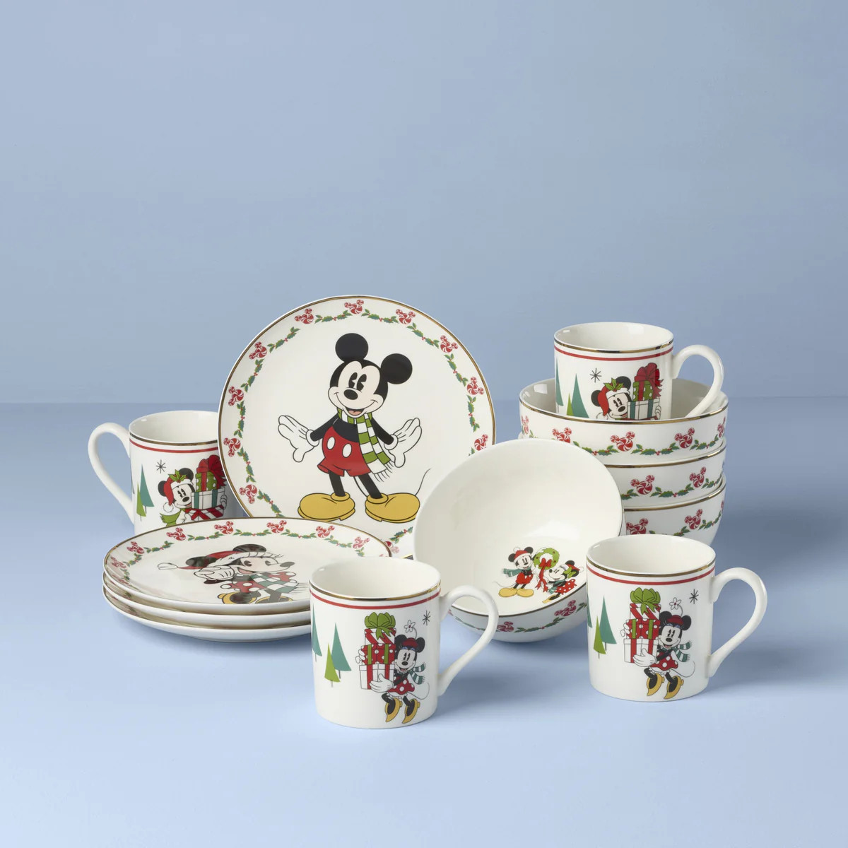 Disney Holiday 12-Piece Dessert Set | Lenox