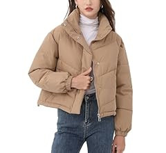 Gihuo Women's Oversized Puffer Jacket Long Sleeve Zip Up Stand Collar Winter Coats Quilted Padded... | Amazon (US)