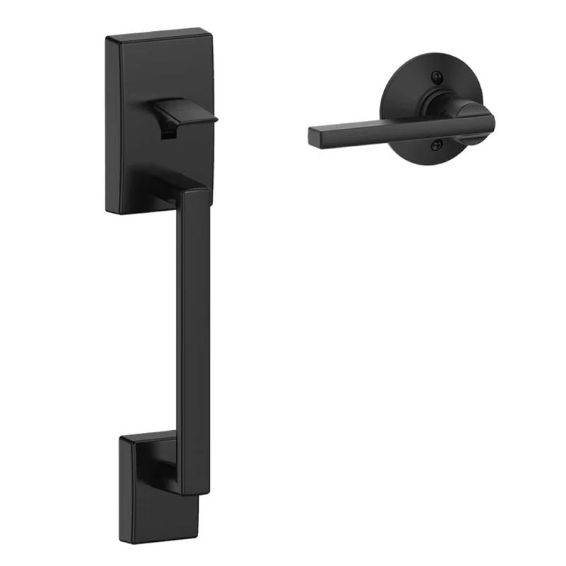 Century Lower Half Handleset with Latitude Door Lever (Deadbolt Sold Separately) | Wayfair North America