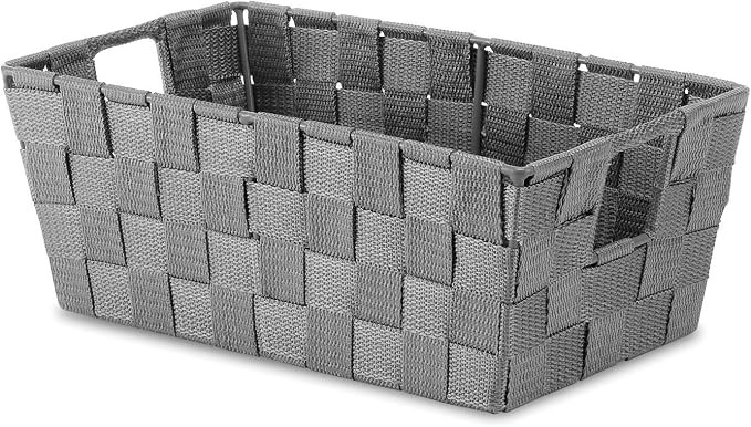 Whitmor Woven Strap Small Shelf Tote Savvy Gray | Amazon (US)