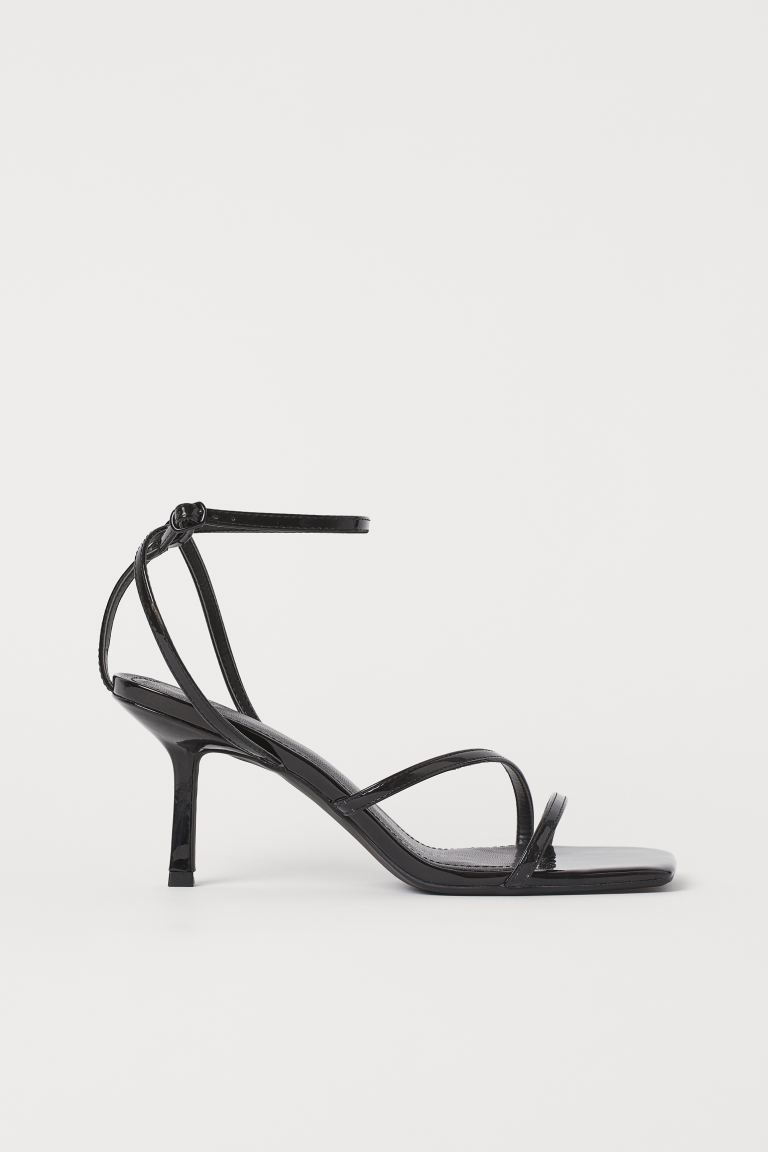 Patent strappy sandals | H&M (UK, MY, IN, SG, PH, TW, HK)