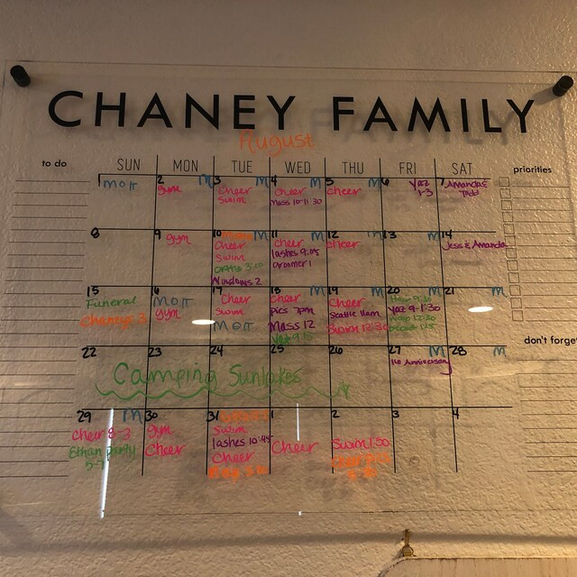 Large Acrylic Calendar, Dry Erase Monthly Acrylic Calendar, 2021 Wall Calendar | Etsy (US)